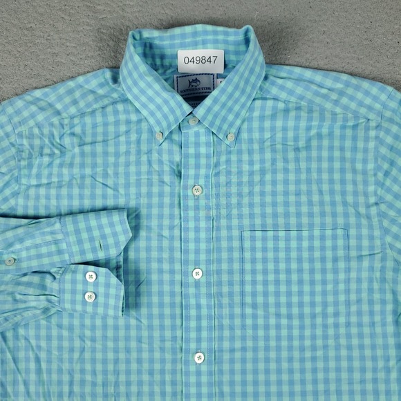 Southern Tide Other - Southern Tide Shirt Mens Size Small Blue Check Button Up Long Sleeve